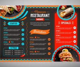 Modern restaurant menu taco vector