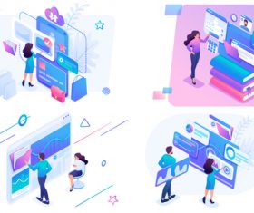 Modern technology technology flat design vector