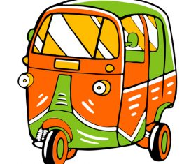 Motor tricycle vector