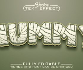 Mummy vector editable text effect