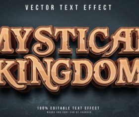 Mystical kingdom vector text effect