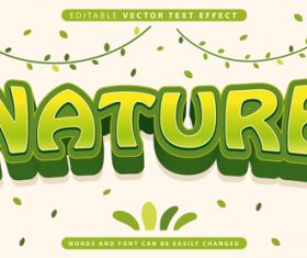 Nature editable vector text effect vector