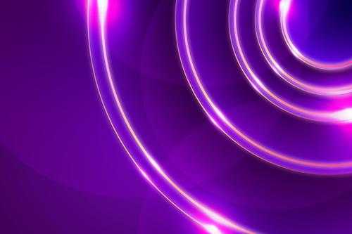 Neon circle abstract background vector