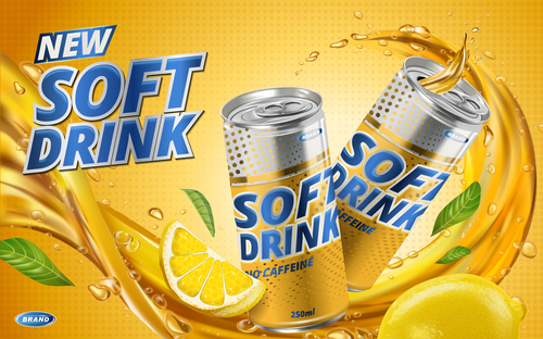 New flavor soft drink ad vector