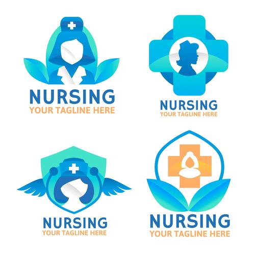 Nice design Nursing logo vector