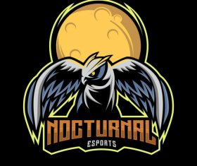 Nocturnal esports Logo vector