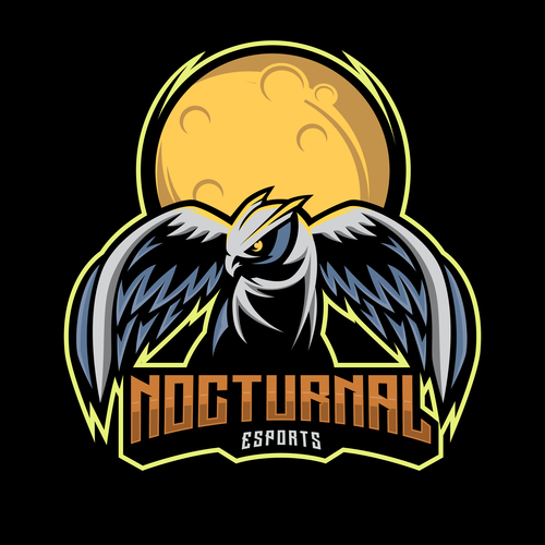 Nocturnal esports Logo vector