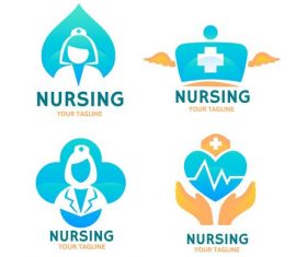 Nursing logo design vector