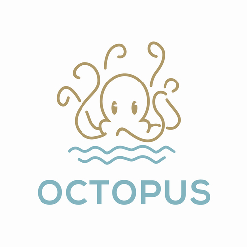 Octopus logo design vector