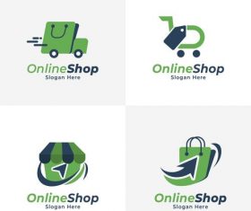 Online store logo vector