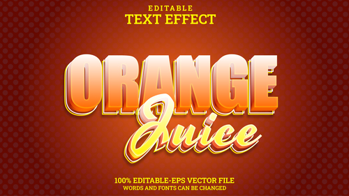 Orange Juice vector text effect