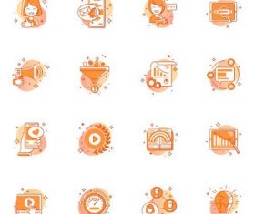 Orange color icon vector