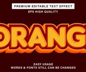 Orangee text effect new style vector