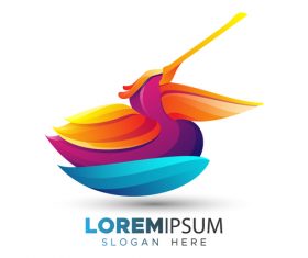 Origami toucan logo vector