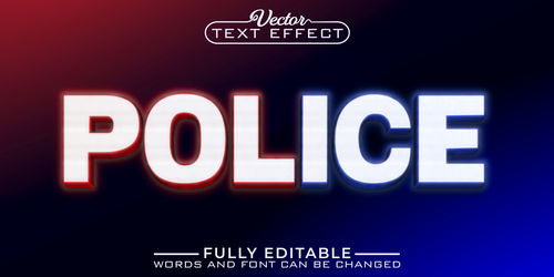 POLICE vector editable text effect