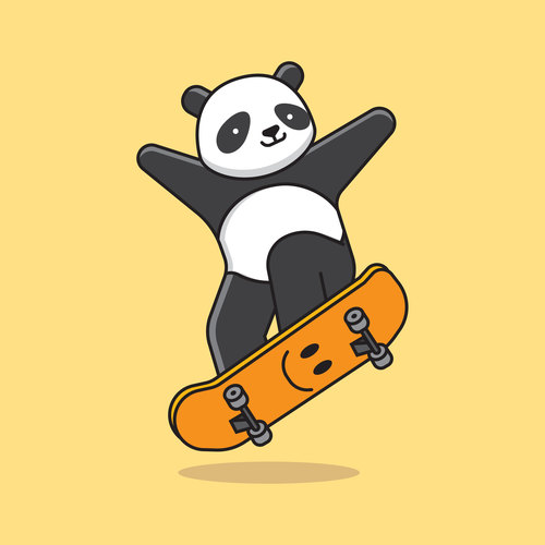 Panda sport vector
