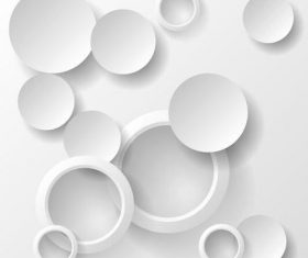 Paper cut round abstract background vector