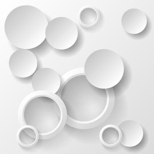 Paper cut round abstract background vector