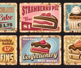 Pastry food advertisement vector