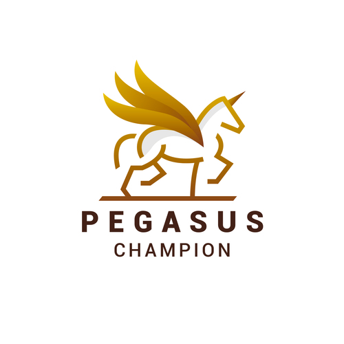 Pegasus logo colorful design creative Royalty Free Vector