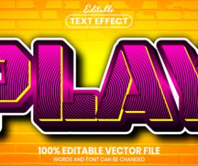 Play text font style vector
