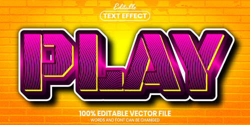 Play text font style vector