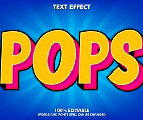 Pops 3D color style vector