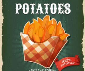 Potatoes flyer vector