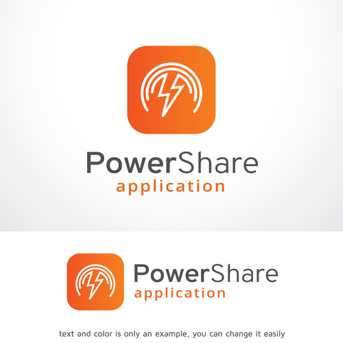 Power share design logo vector