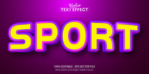 Purple stroke text font style vector