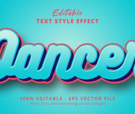 Qances text effect vector
