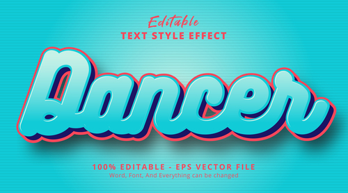 Qances text effect vector