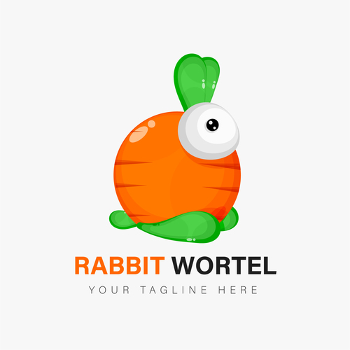 Rabbit wortel icon vector