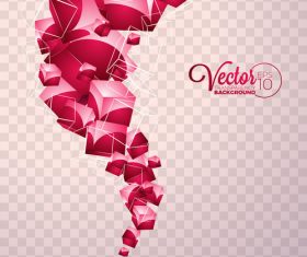 Red squares abstract background vector