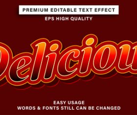 Red text font style vector
