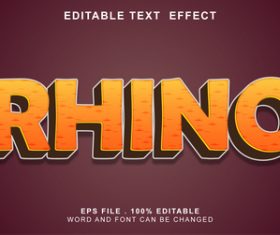 Rhino vector editable text effect