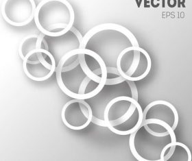 Ring buckle white round background vector