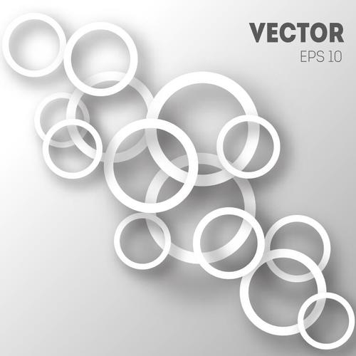Ring buckle white round background vector