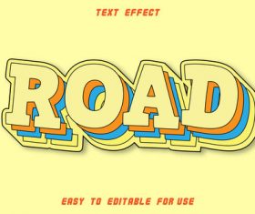 Road text effect vector