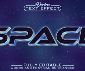 SPACE vector editable text effect