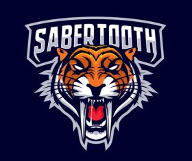 Sabertooth icon vector