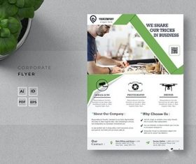 Share our tips corporate flyer vector