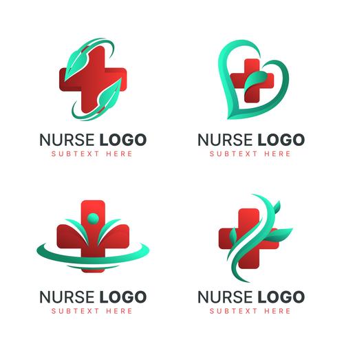 Simple and practical Nursing logo vector