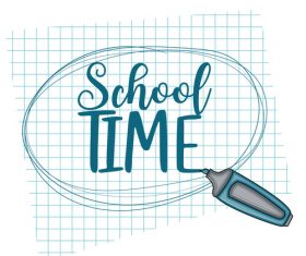 Simple welcome back to school card vector