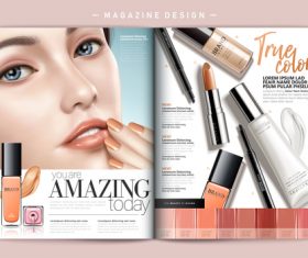 Skin care magazine vector