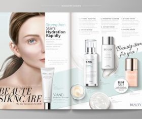 Skin hydration magazine vector