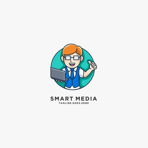 Smart media icon vector