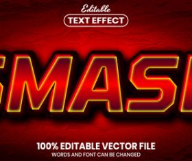 Smash text font style vector