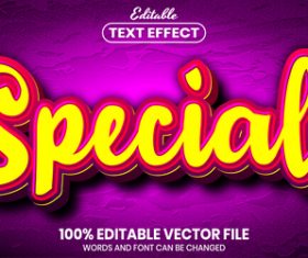 Special text font style vector