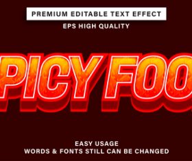 Spicyfood text font style vector